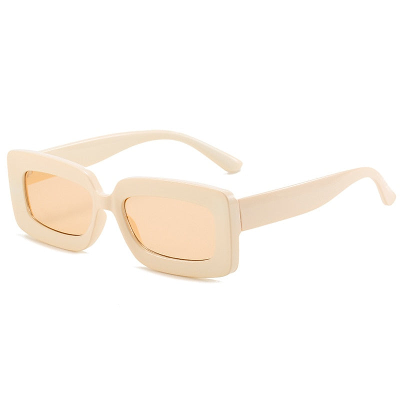 Playpark Alexa Sunglasses with transparent beige tint lenses and solid beige coloured frames are made from 100% recycled plastic with UV400 protection lenses.