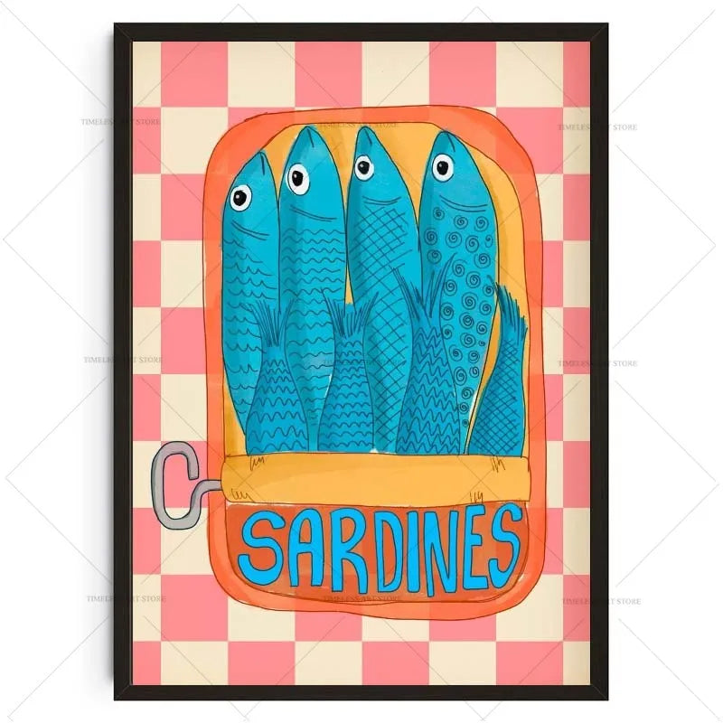 Sardines Digital Canvas Print