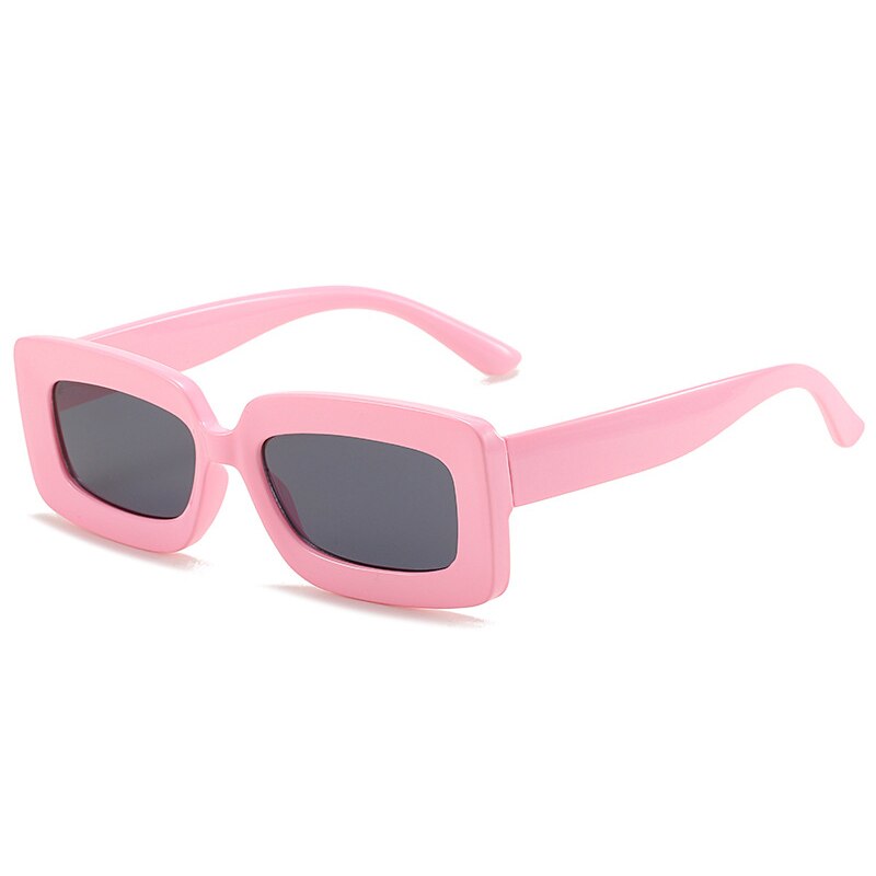 Playpark Alexa Sunglasses with transparent black lenses and solid pink candy coloured frames are made from 100% recycled plastic with UV400 protection lenses.
