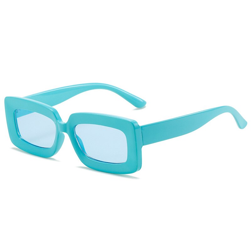 Playpark Alexa Sunglasses with transparent blue lenses and solid sky blue coloured frames are made from 100% recycled plastic with UV400 protection lenses.