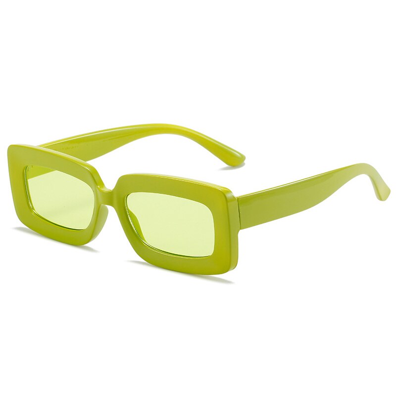 Playpark Alexa Sunglasses with transparent light green lenses and solid green candy coloured frames are made from 100% recycled plastic with UV400 protection lenses.