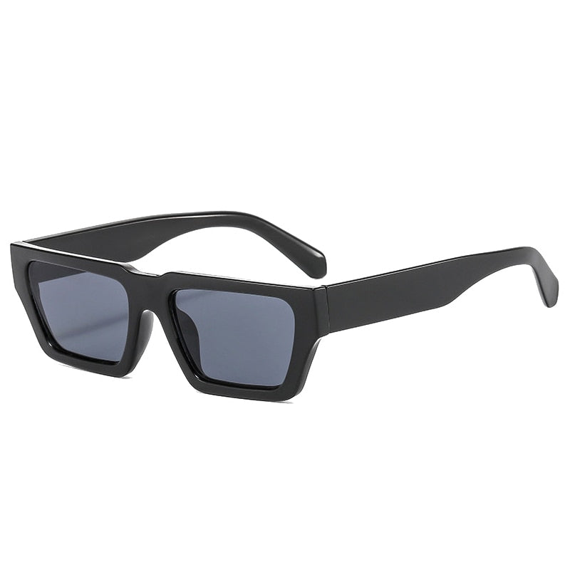 Playpark Boston Sunglasses feature a square frame made from recycled materials and 400 UV protection - colour black.