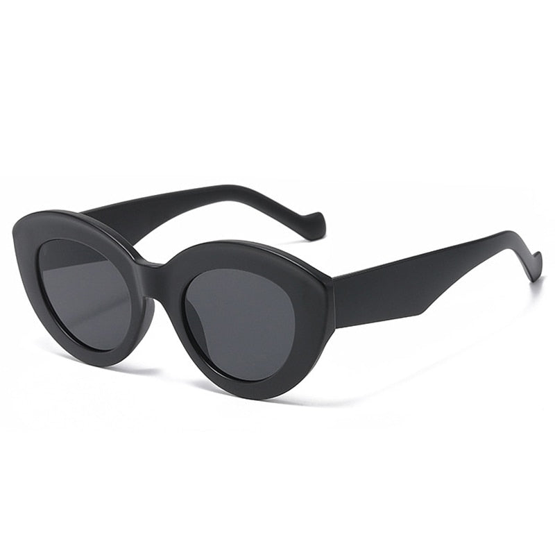 Playpark Claire Sunglasses feature a vintage cat eye with thick frames made from recycled materials and 400 UV protection - featured colour black.. 