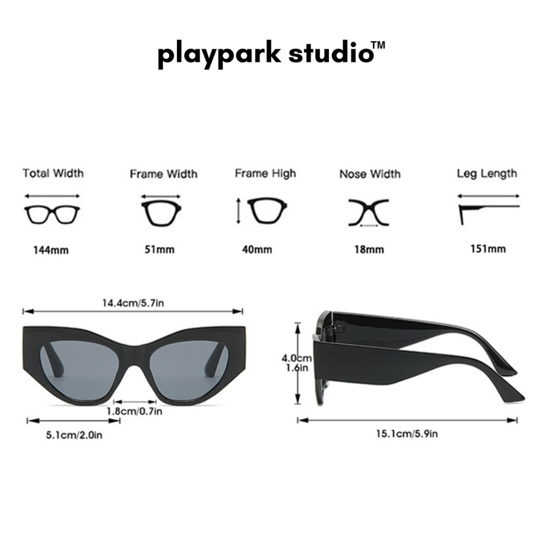 Playpark Asteroid Sunglasses size guide to find the perfect fit!