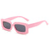 Playpark Alexa Sunglasses with transparent black lenses and solid pink candy coloured frames are made from 100% recycled plastic with UV400 protection lenses. 