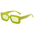 Playpark Alexa Sunglasses with transparent light green lenses and solid green candy coloured frames are made from 100% recycled plastic with UV400 protection lenses. 