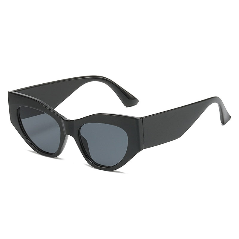 Playpark Asteroid Sunglasses features a cat eye style frame with transparent lenses and solid black colour frames. Made from 100% recycled materials and 400 UV protection lenses.